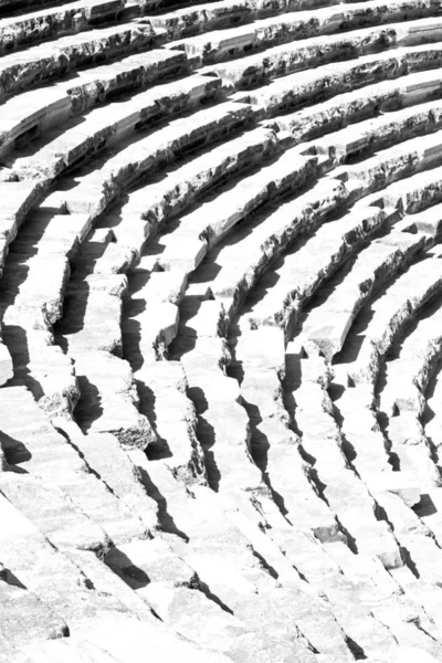 Europa Peru Aspendos Textura Abstrata Teatro Velha Passo Cinza — Fotografia de Stock