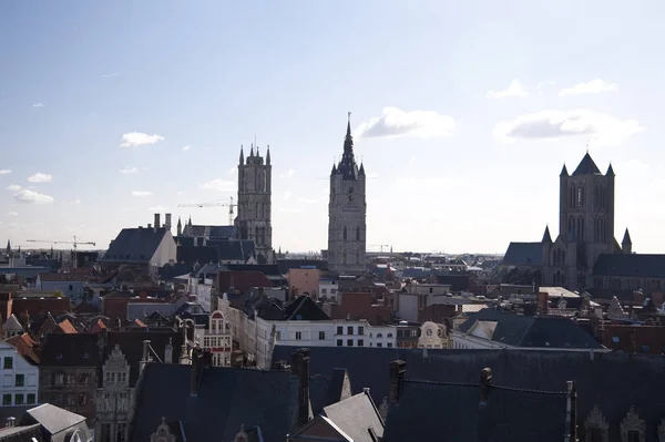 Castelo Gravensteen Cidade Velha Ghent Bélgica — Fotografia de Stock