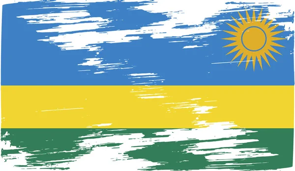 Flag Rwanda Med Gammel Tekstur Illustration - Stock-foto