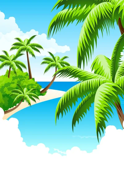 棕榈树的背景暑假 — 图库照片