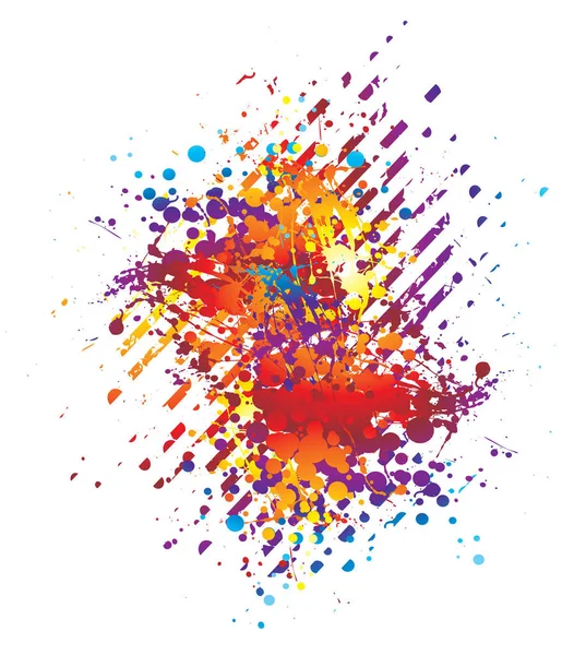 Abstracte Achtergrond Heldere Kleuren Met Inkt Cirkels — Stockfoto