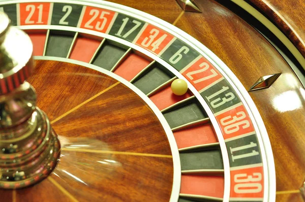 Imagem Com Uma Roda Roleta Casino Com Bola Número — Fotografia de Stock