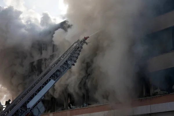 Burning fire smoke firefighter emergency service