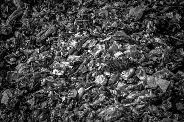 Large Heap Garbage Processing Plant — Stock Photo, Image