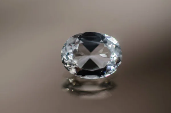 Musujące Owalne Diamond Zbliżenie — Zdjęcie stockowe