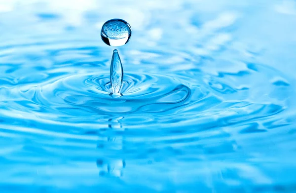 Foto Stop Actie Voor Waterdruppel Met Reflectie — Stockfoto