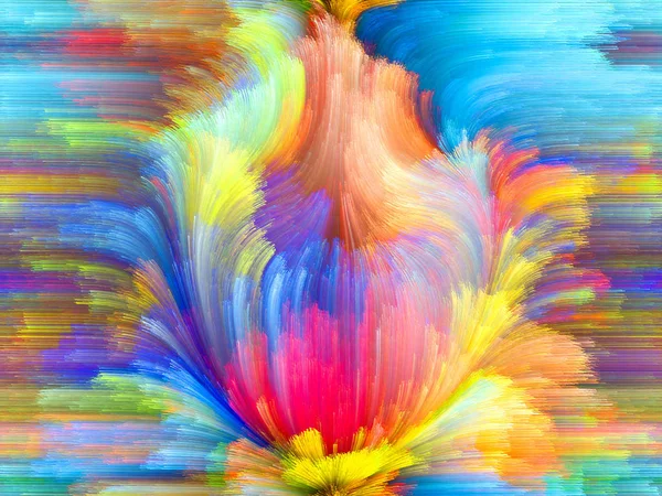 Culori Seria Bloom Compoziția Grafică Texturilor Culoare Fractală Pentru Servi — Fotografie, imagine de stoc