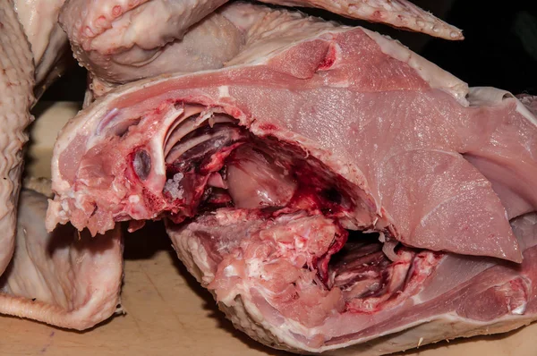 Carne Fresca Gobbler Vendida Los Mercados Ciudad Bazar — Foto de Stock