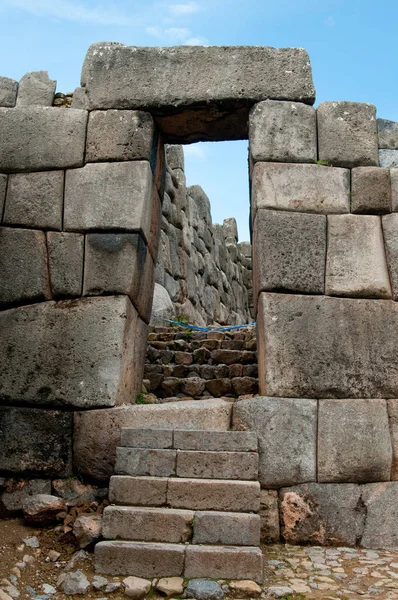 Antik Inka Taş Güneş Kapıları Cusco Peru Güney Amerika — Stok fotoğraf