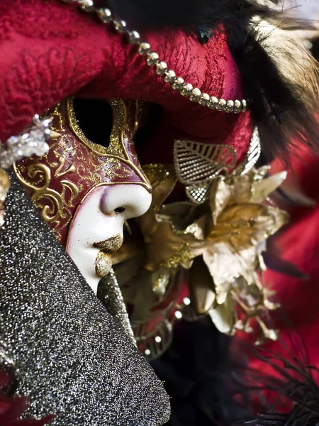 Valletta Malta Februar 2009 Menschen Wunderschönen Venezianischen Masken Und Kostümen — Stockfoto
