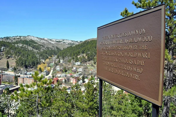 Deadwood South Dakota Närbild Visa — Stockfoto