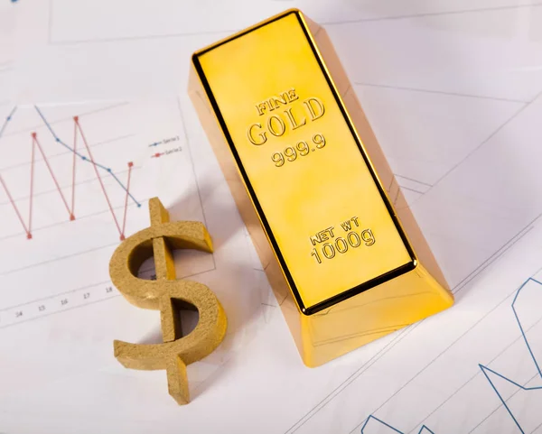 Altın Çubuklar Yığını Ortam Finansal Kavramı — Stok fotoğraf