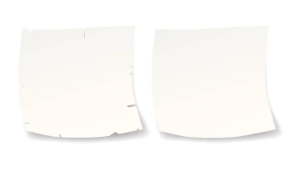 テキストまたはロゴのための つの孤立したホワイト ペーパー空白通知 — ストック写真