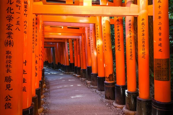 Santuário Fushimi Inari Taisha Torii Kyoto Japão — Fotografia de Stock