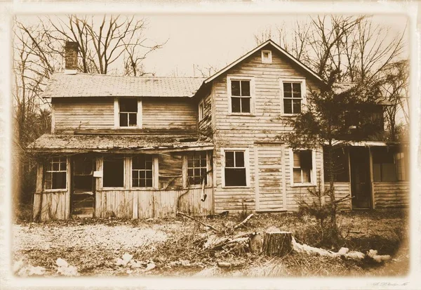 Altes Holzhaus Dorf — Stockfoto