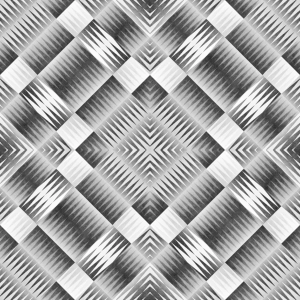 Monochromatický Kmenový Vzor Bezešvé Aztécký Styl Abstraktní Geometrické Umění Tisk — Stock fotografie
