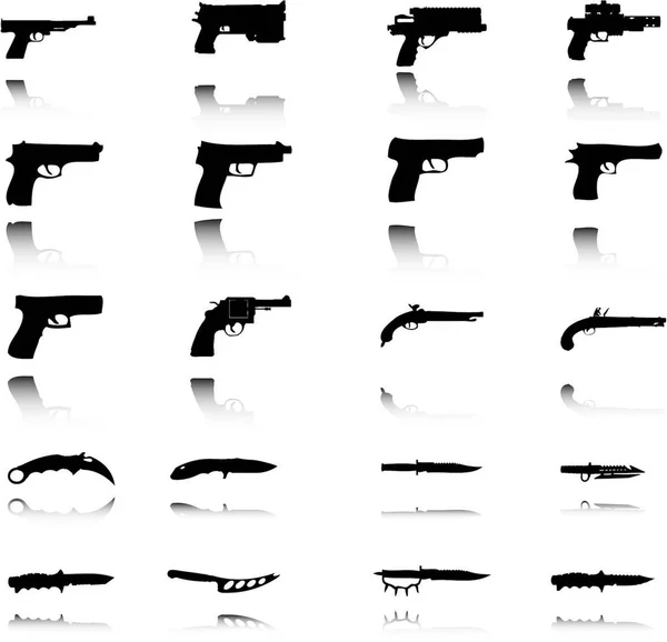 武器のセットのイラスト — ストック写真