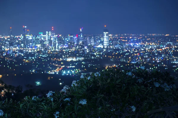 Brisbane Mount Coot Bakış Gece Queensland Avustralya — Stok fotoğraf
