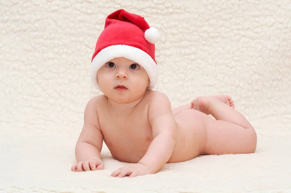 Bebé Santa Claus Gorra —  Fotos de Stock