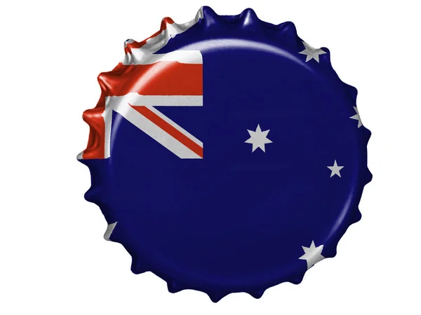 Bandera Australiana Pintada Tapón —  Fotos de Stock