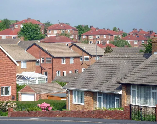 Häuser Auf Moderne Siedlungsbebauung Scarborough England — Stockfoto