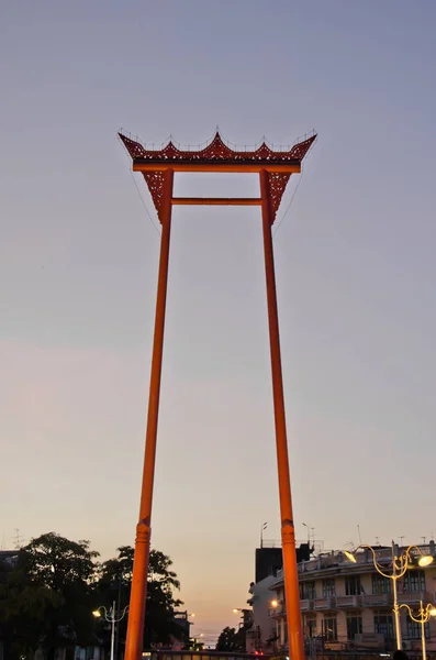 Giant Swing Sao Ching Cha Crepuscolo Bangkok Thailandia — Foto Stock