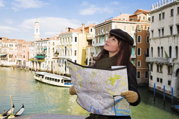 Atrações Turísticas Esta Menina Perdeu Veneza — Fotografia de Stock