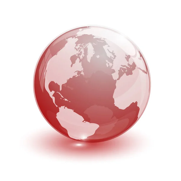 Crystal Glassy Ball White Background — Stock Photo, Image