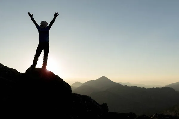 Szczęścia Sukcesu Szczycie Góry — Zdjęcie stockowe