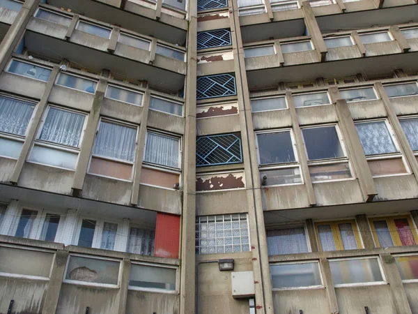 Londres Inglaterra Reino Unido Marzo 2009 Urbanización Robin Hood Gardens — Foto de Stock