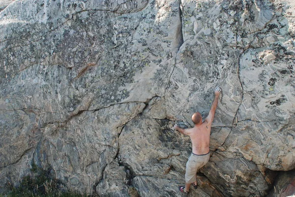 Pomeriggio Bouldering Hummerviken Cker Goteborg — Foto Stock