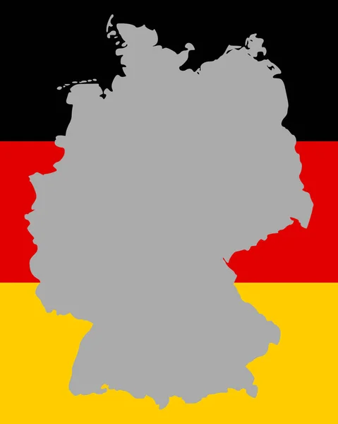 Mapa Bandera Alemania —  Fotos de Stock