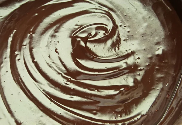 クリーミーな溶けたホットチョコレートクローズアップ — ストック写真