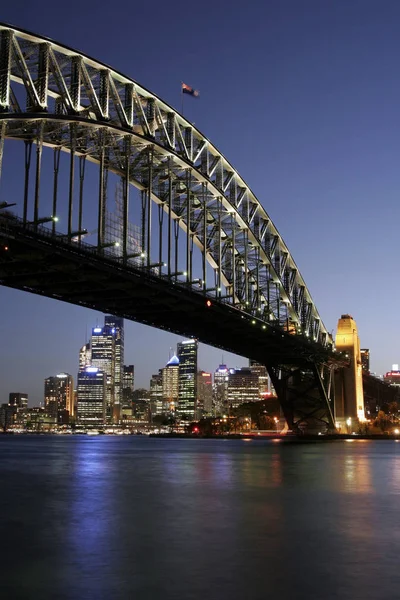 Sydney Harbour Bridge Night Twilight Australia — Stock Photo, Image