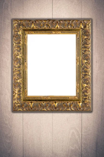 Photo Painting Frame Wooden Background — Stock Photo, Image