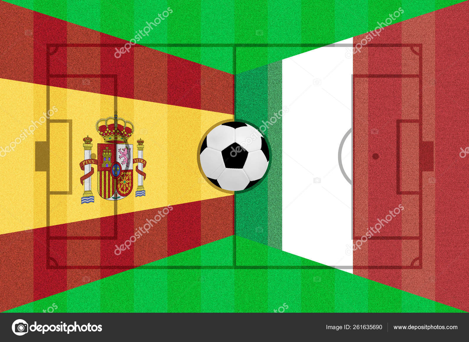 pic Italie Espagne Drapeau depositphotos