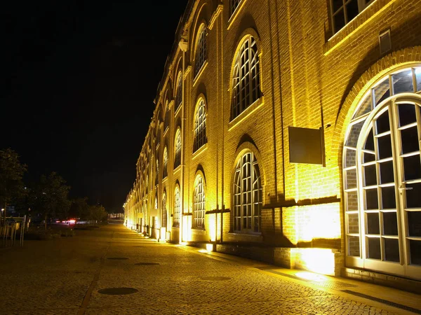 Vista Nocturna Desde Antigua Fábrica Aveiro Portugal — Foto de Stock