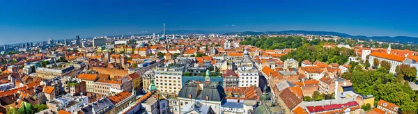 Hırvatistan Panoramik Başkenti Zagreb Şehir — Stok fotoğraf