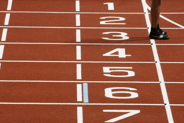 Atletismo Pista Legenda Local — Fotografia de Stock