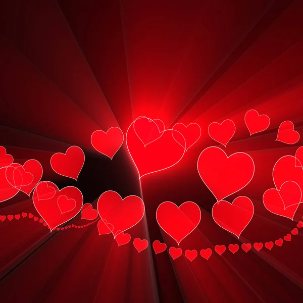 Coração Romance Namorados Formas Aleatório Flutuante Fundo Papel Parede Ilustração — Fotografia de Stock