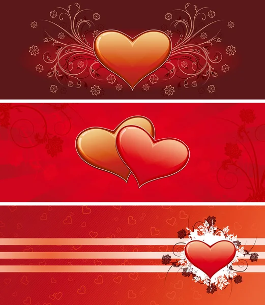 Renk Saint Valentine Afiş Verilirse Kalp Şekilleri — Stok fotoğraf