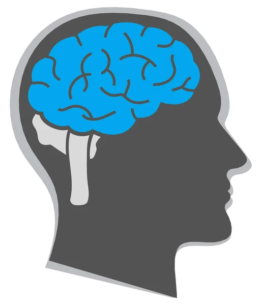 Generado Imagen Cerebro Azul — Foto de Stock