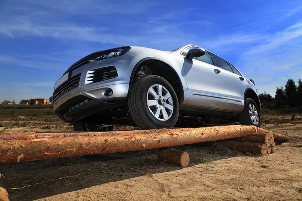 Unidentified Competitor Participates Car Test Drive — Stock Photo, Image