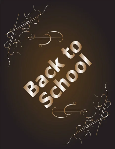 Terug Naar School Ornamenten Kalligrafische Ontwerpen Retro Style Elementen Vintage — Stockfoto