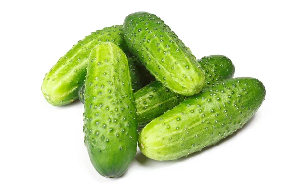 Green Cucumber Isolated White Background — Stock Photo, Image