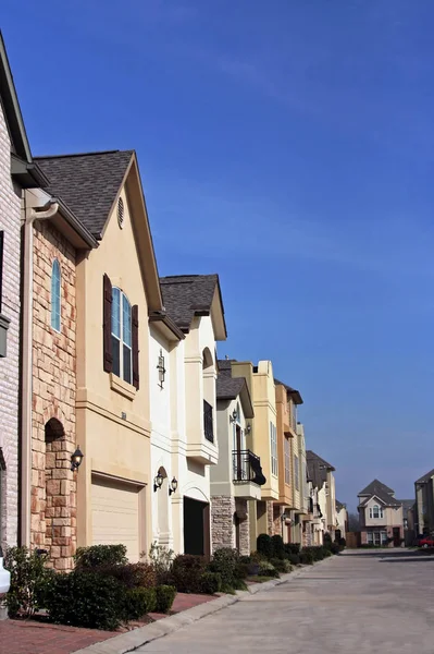 Barrio Urbano Donde Las Casas Están Muy Juntas — Foto de Stock