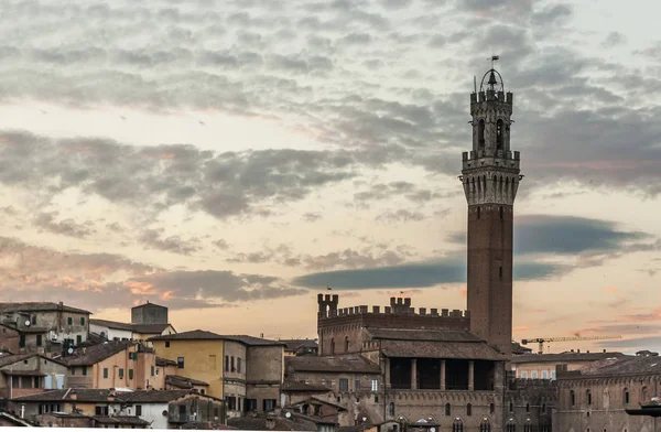 Vista Panorámica Ciudad Vieja Siena Italia — Foto de Stock