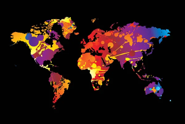 Colorato Vernice Spalt Mondo Sfondo — Foto Stock