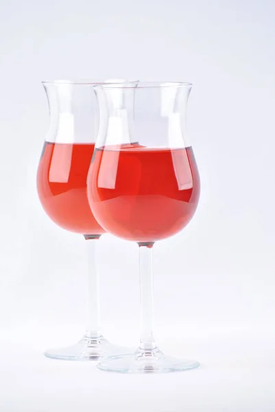 Aquí Hay Dos Copas Vino Tinto — Foto de Stock