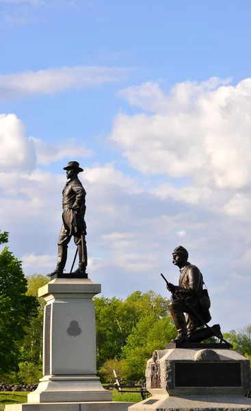 Gettysburg Wojskowych Parku Narodowego Pod Gettysburgiem Wojskowych Park Narodowy — Zdjęcie stockowe